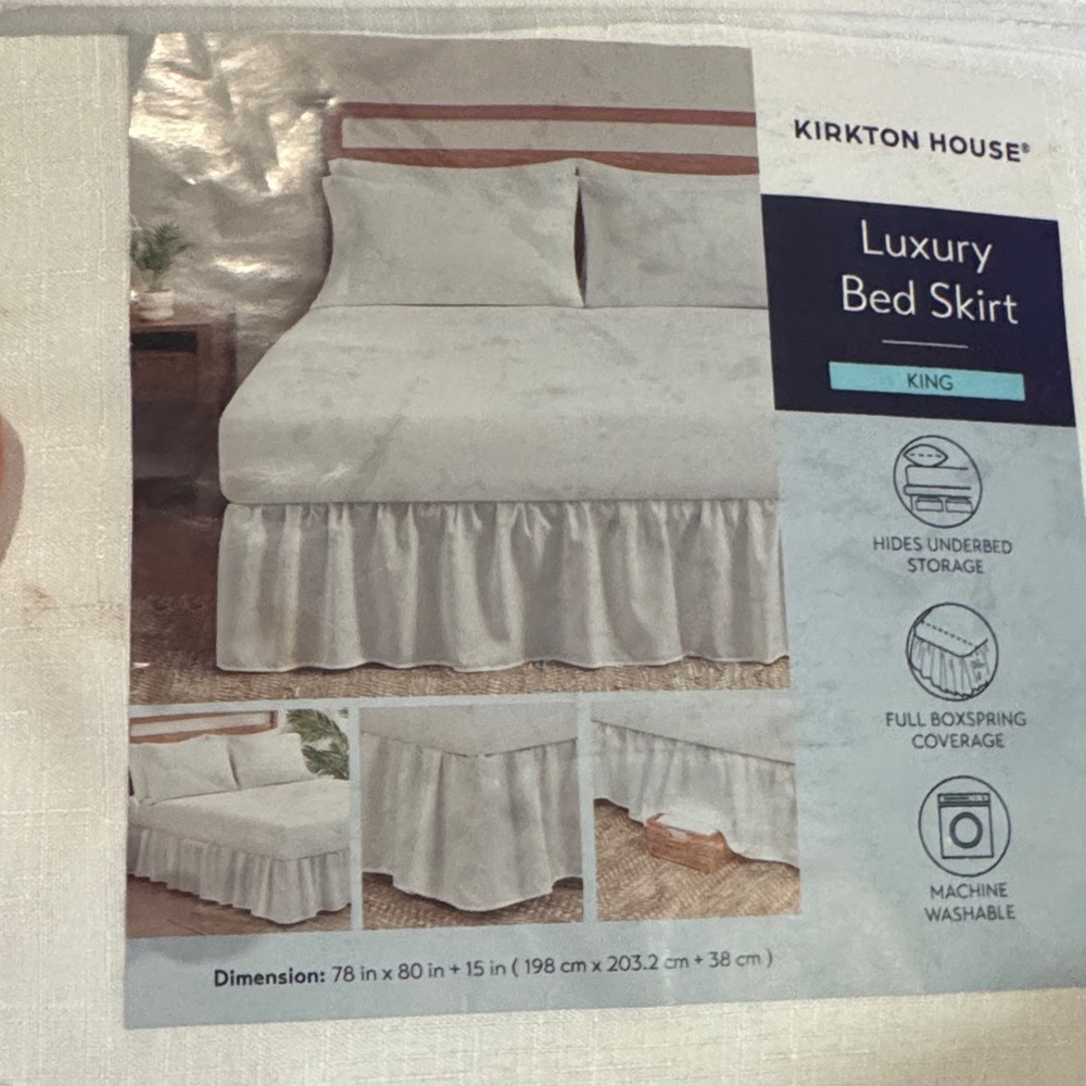Kirkton House Luxury Bed Skirt - White